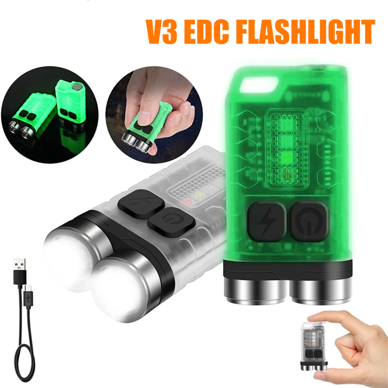 Outdoor Lighting Usb - مصباح يدوي صغير V3 EDC بقوة