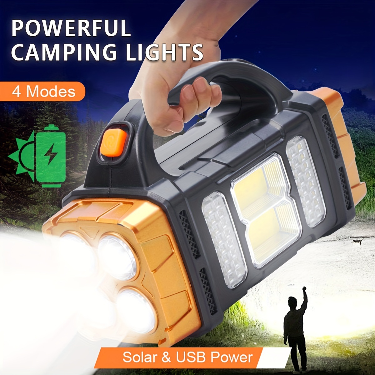 Outdoor Lighting Types - مصباح يدوي LED شمسي عالي الطاقة