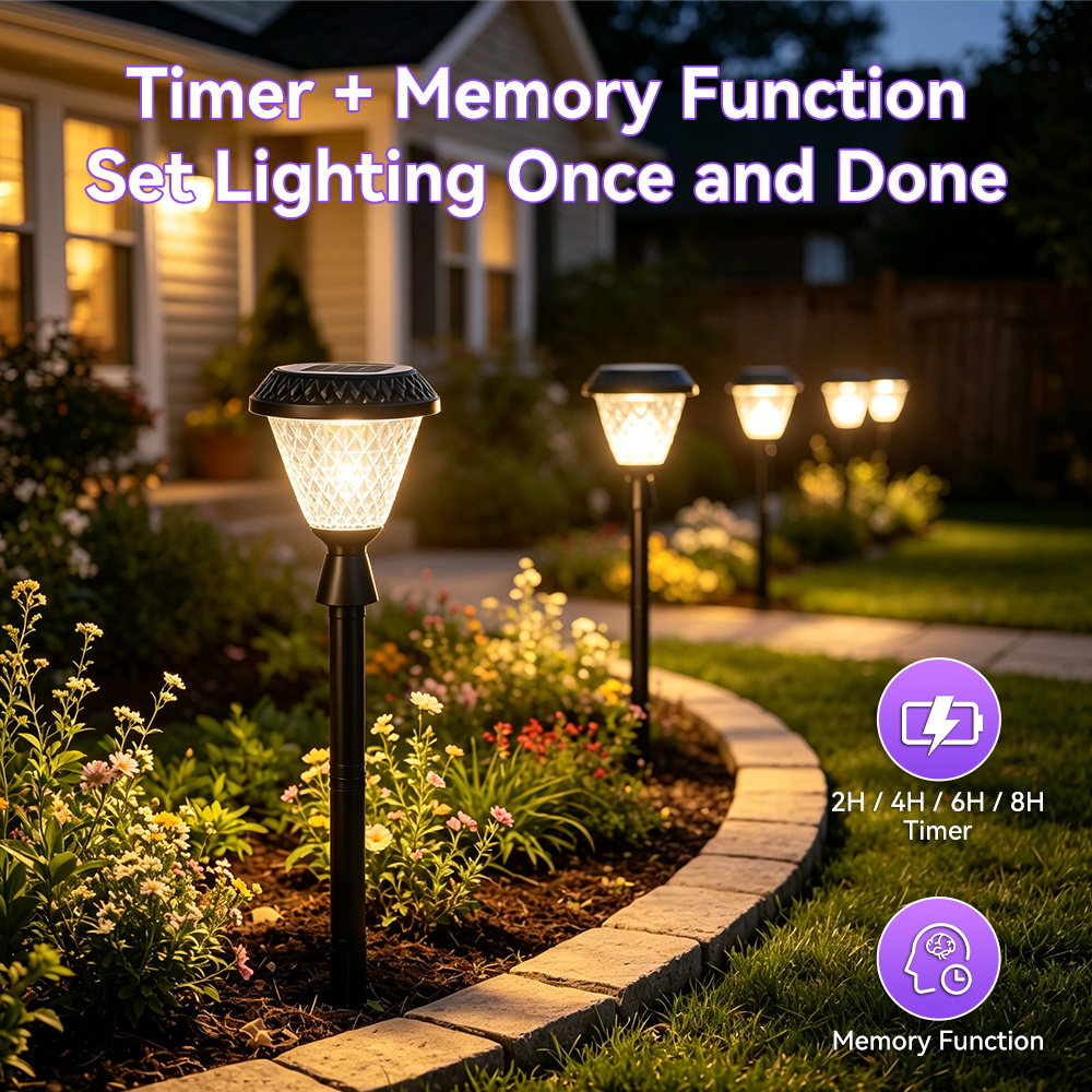Outdoor Lighting Controller - مصباح عمود شمسي LED مقاوم للماء