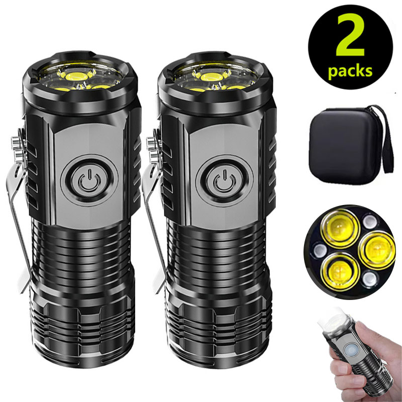 Outdoor Lighting Bollards - مصباح يدوي صغير 3LED مع مشبك