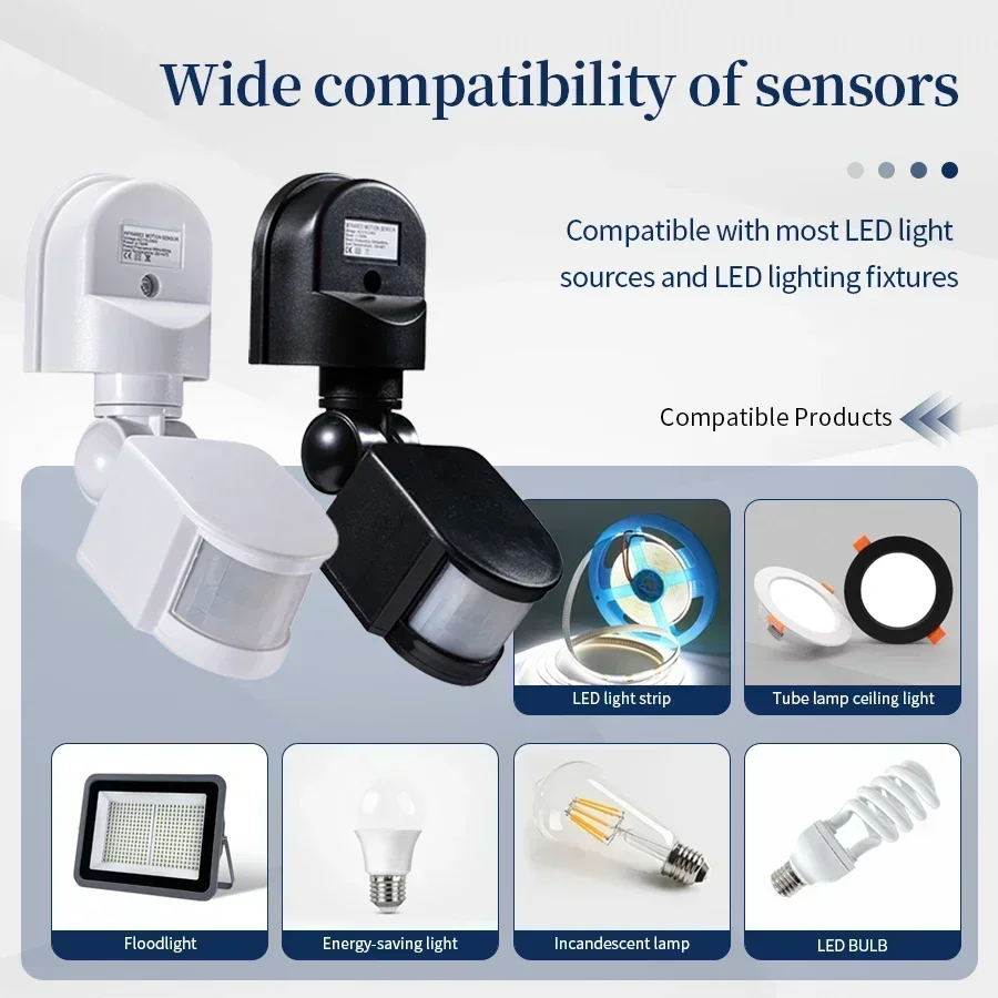 Outdoor Lighting Switch - 100-240 فولت 12 فولت PIR محس