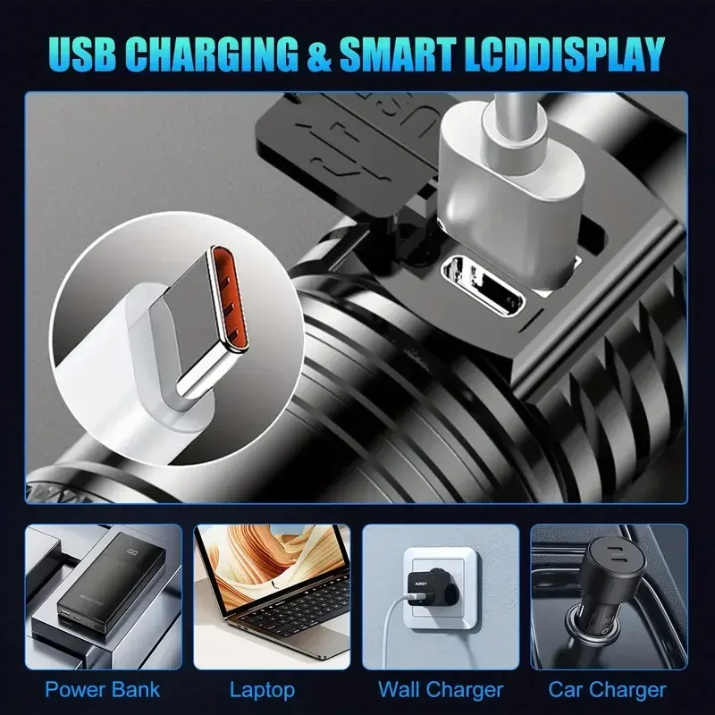 مصباح LED فائق السطوع مصباح يد - مراجعة Outdoor Lighting Usb وسعره
