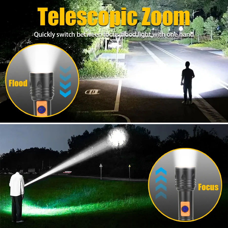 مصباح يدوي LED عالي الطاقة USB - مراجعة Outdoor Lighting Usb وسعره