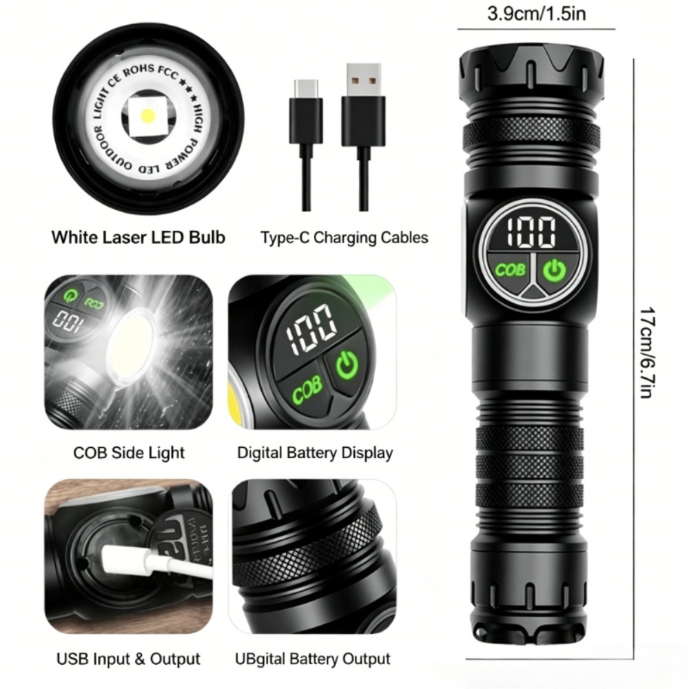 مصباح يدوي LED أبيض اللون مع ش - مراجعة Outdoor Lighting Types وسعره