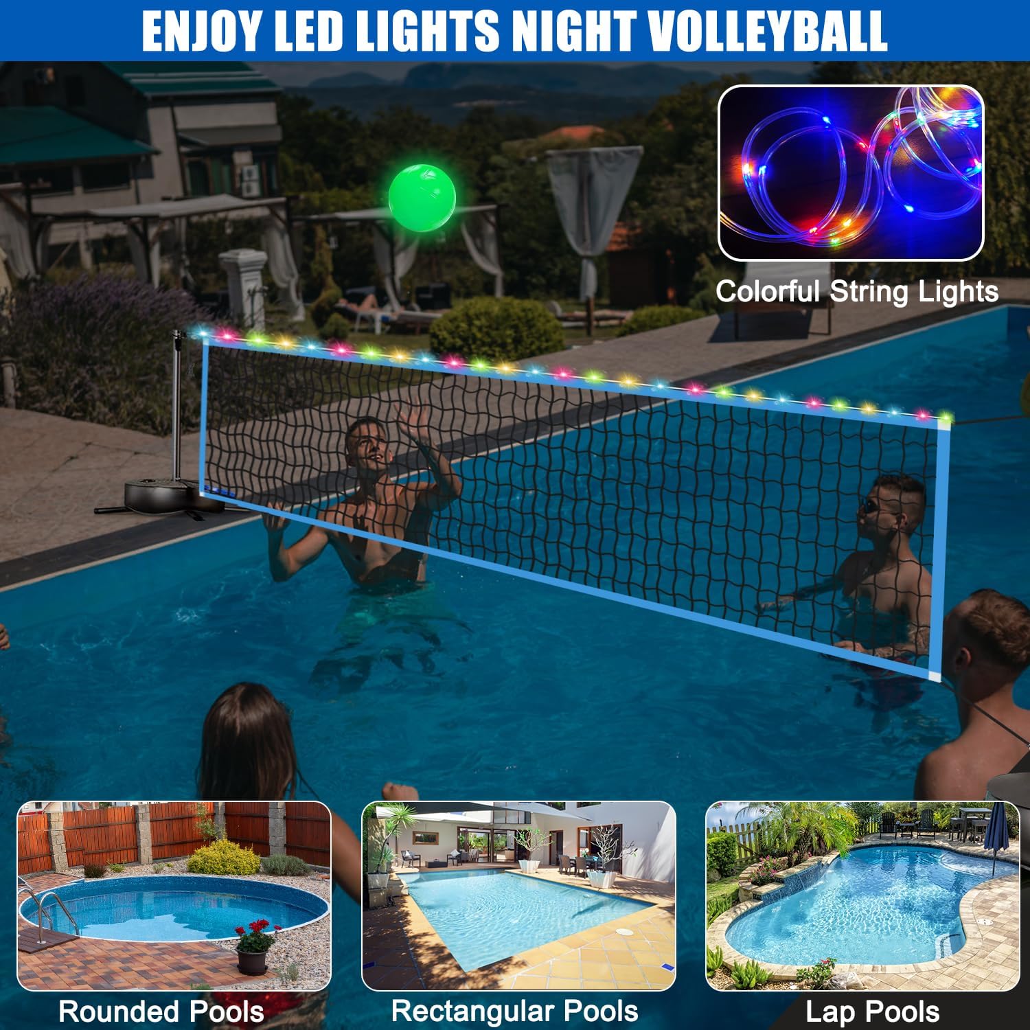 شبكة كرة طائرة محمولة للاستخدا - مراجعة Outdoor Lighting Led وسعره