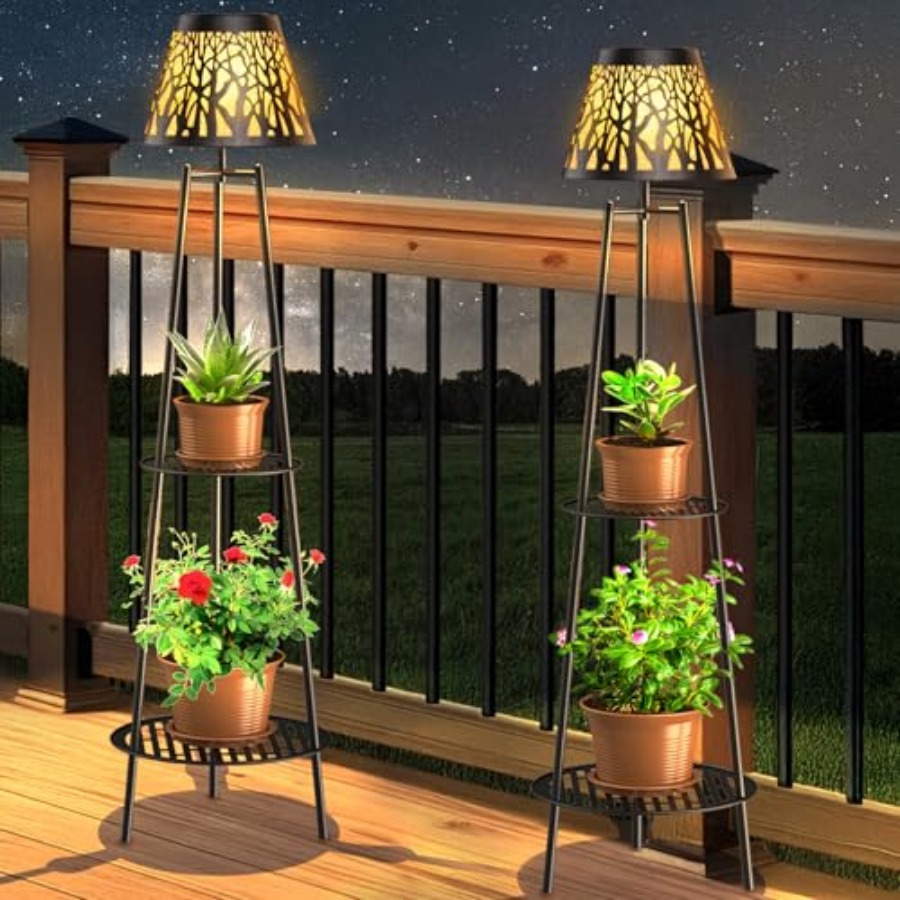 مصباح أرضي شمسي خارجي مع حامل  - مراجعة Outdoor Lighting Led وسعره