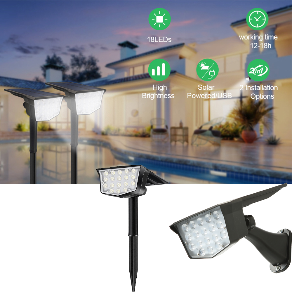 قطعتان من أضواء السبوت الشمسية - مراجعة Outdoor Lighting Switch وسعره