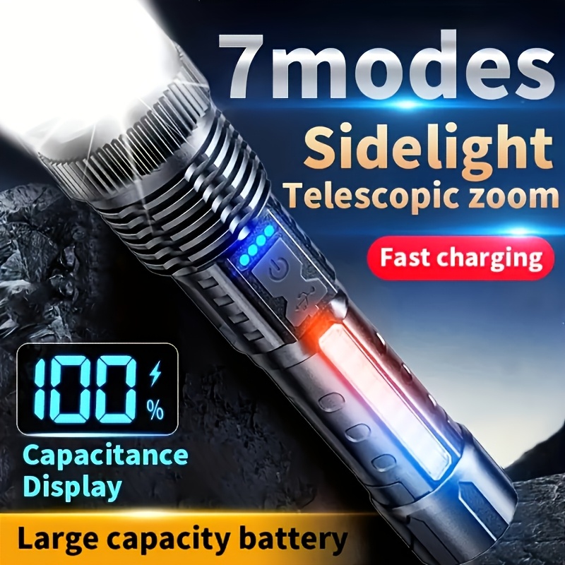 مصباح يدوي LED قوي مع شاشة عرض - مراجعة Outdoor Lighting Usb وسعره